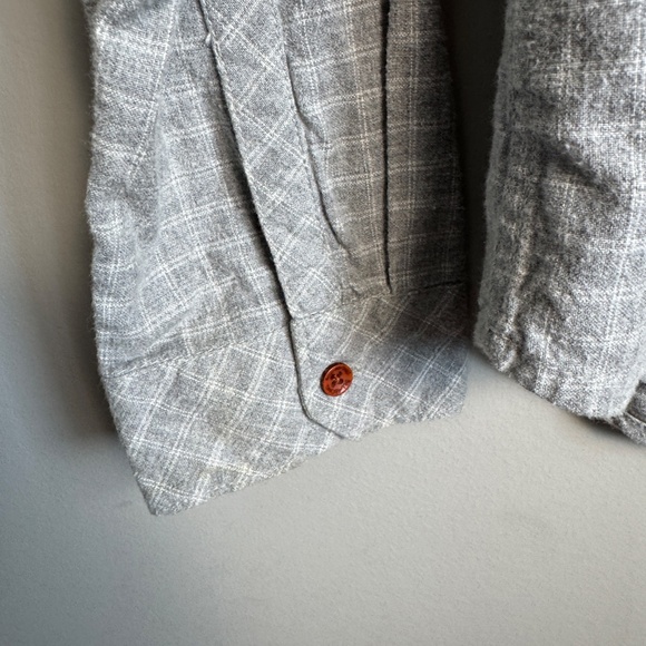 Billabong Men's Light Flannel Cotton Button Up Long‎ Sleeve Shirt Gray Large - Picture 3 of 15